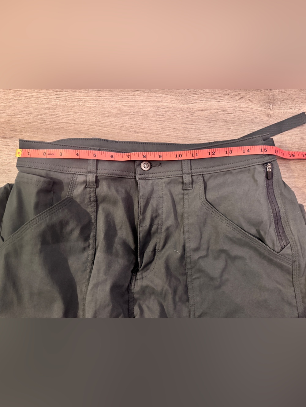 Prana Women’s Slate Blue Cargo Pants with Elastic Ankles 12 long - Picture 3 of 4